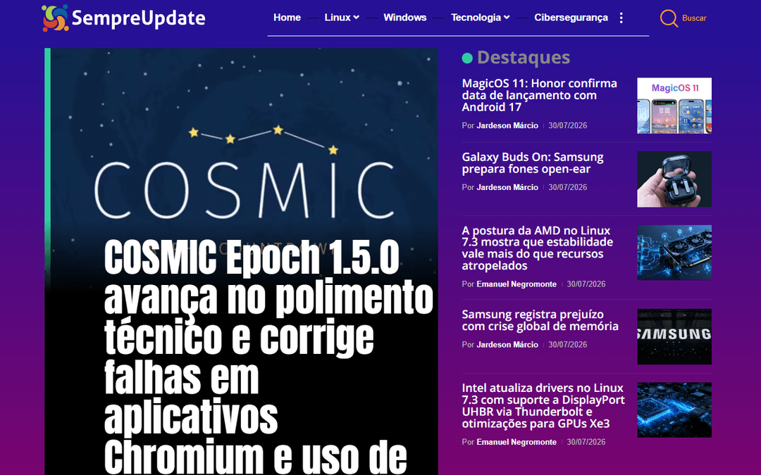 sempreupdate.com.br publisher screenshot