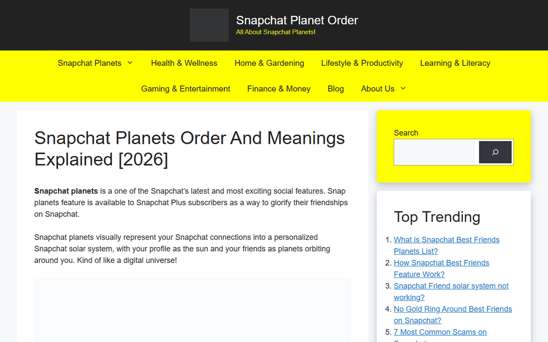 snapchatplanetorder.com publisher screenshot