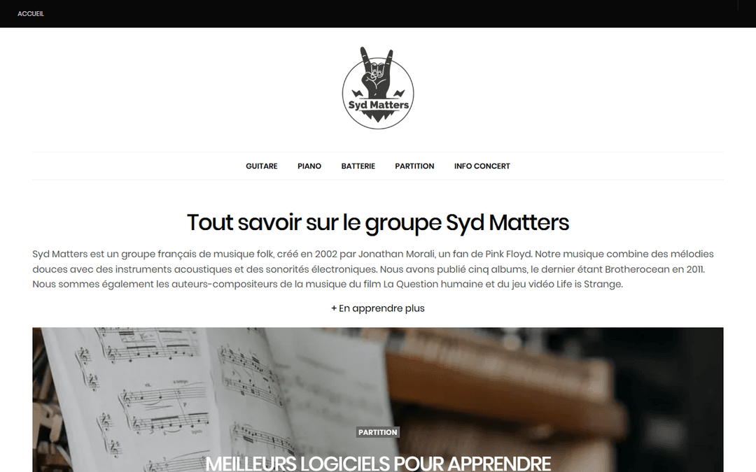 Screenshot des Publishers sydmatters.com