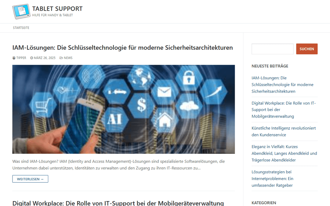 tabletsupport.eu publisher screenshot