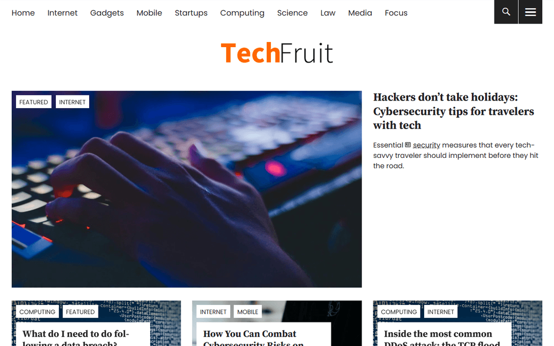 Screenshot des Publishers techfruit.com