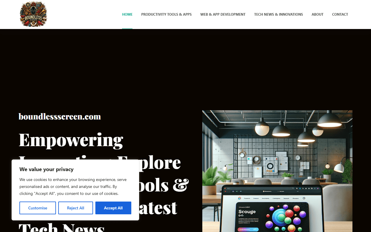 boundlessscreen.com publisher screenshot