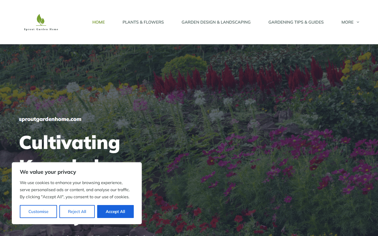 sproutgardenhome.com publisher screenshot