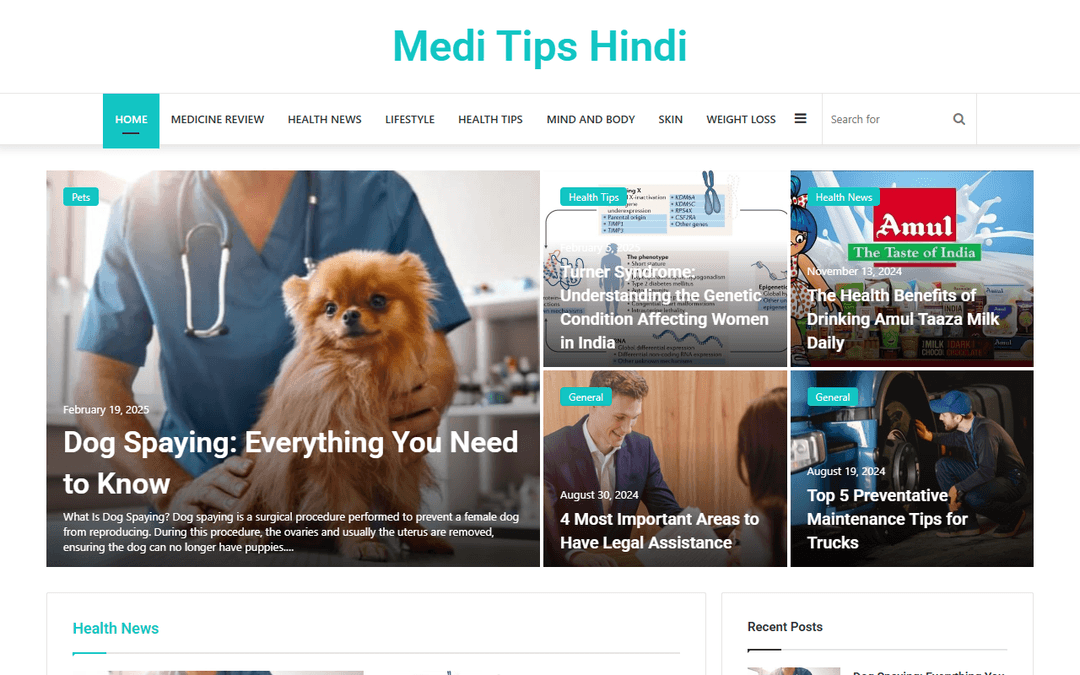 meditipshindi.in publisher screenshot