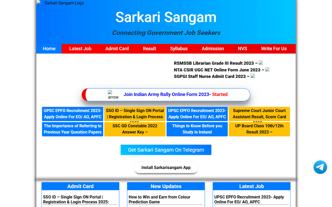 sarkarisangam.net publisher screenshot