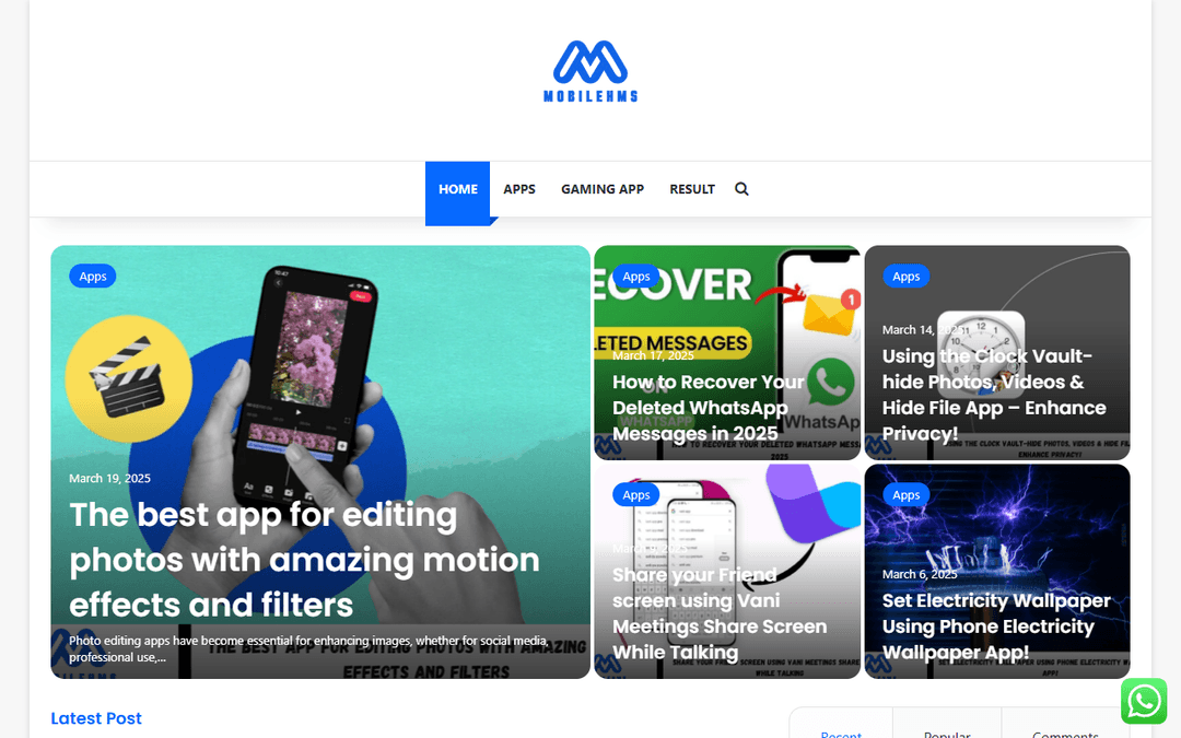 mobilehms.co.in publisher screenshot