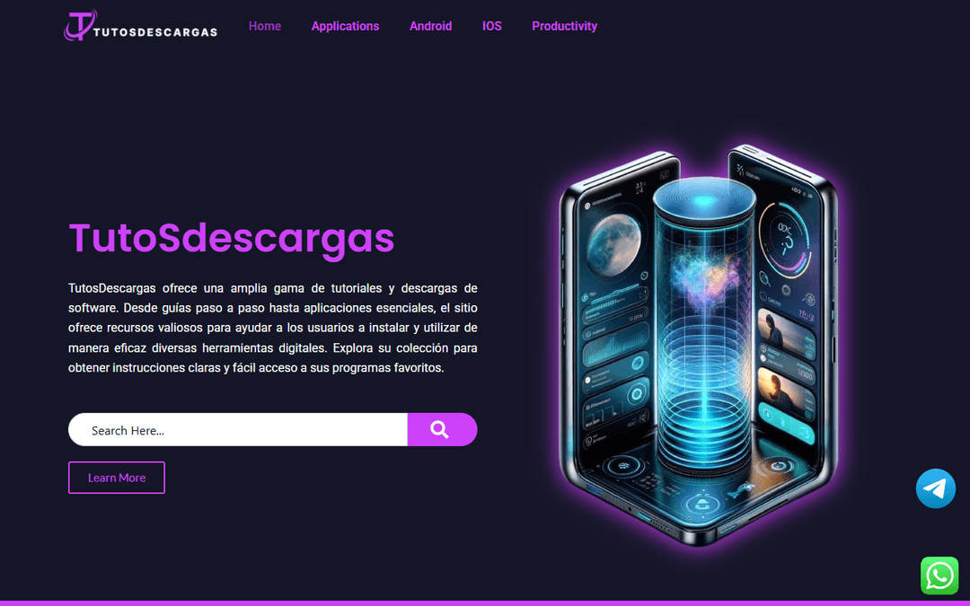tutosdescargas.org publisher screenshot