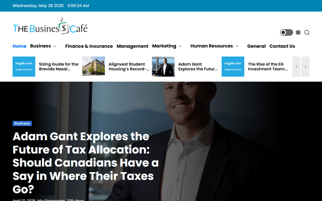 thebusinesscafe.ca publisher screenshot