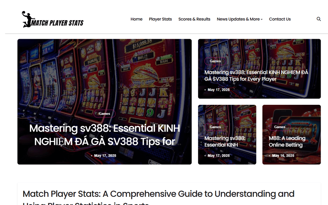 matchplayerstats.blog publisher screenshot