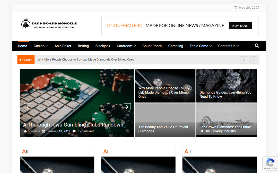 cardboardmonocle.com publisher screenshot