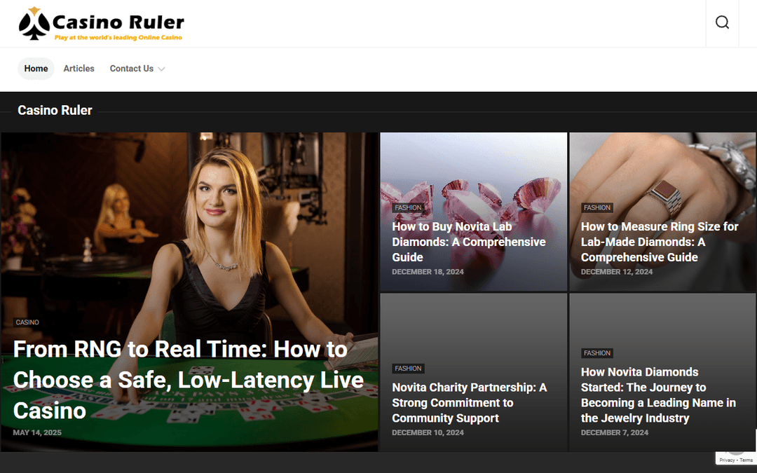 casinoruler.com publisher screenshot