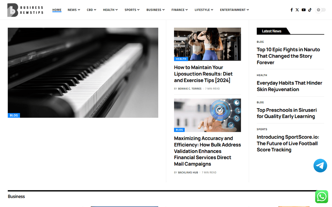 thebusinessnewstips.com publisher screenshot