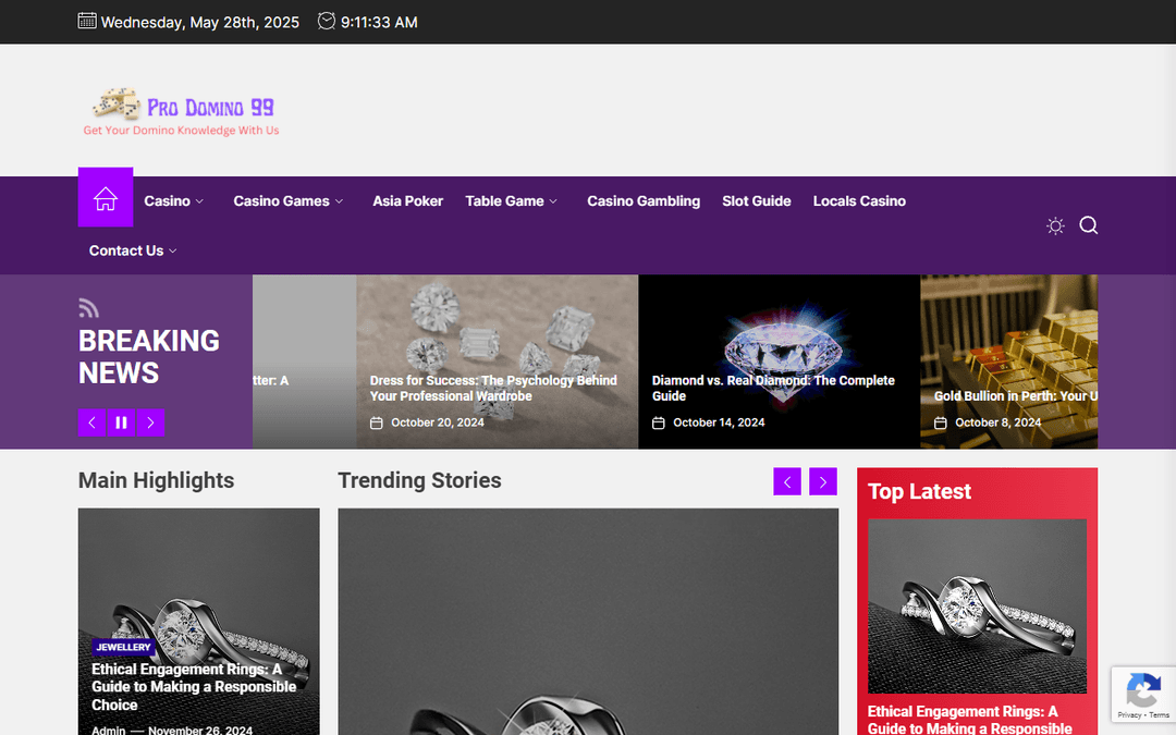 prodomino99.com publisher screenshot