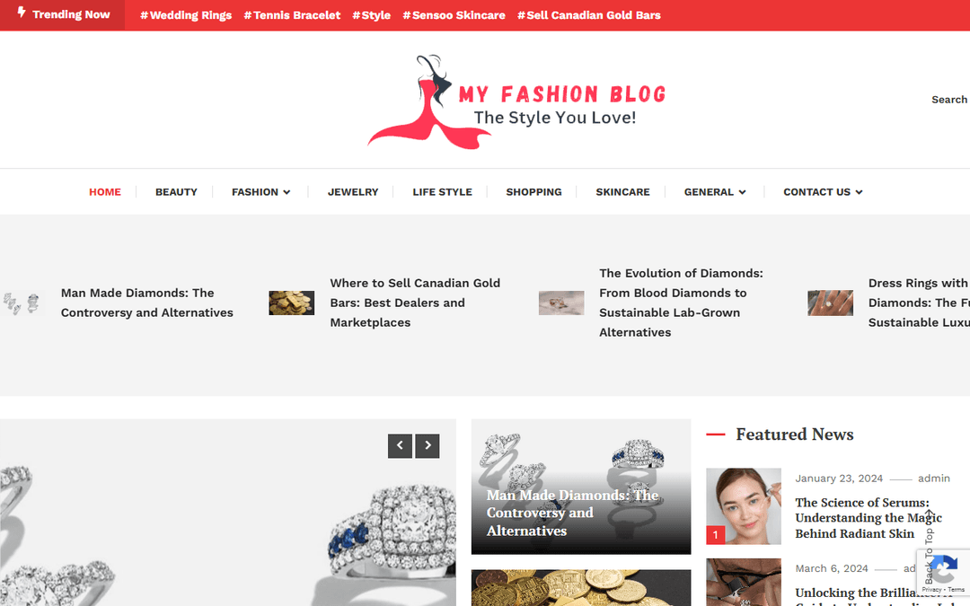 myfashionblog.ca publisher screenshot