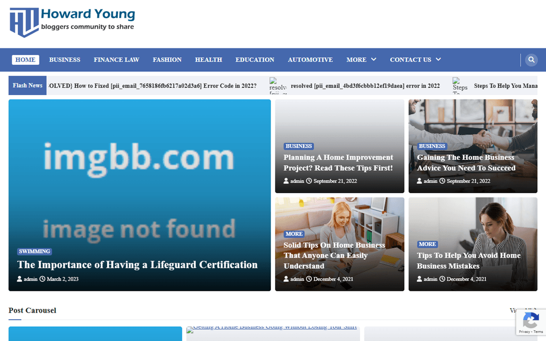 howardyoung.info publisher screenshot