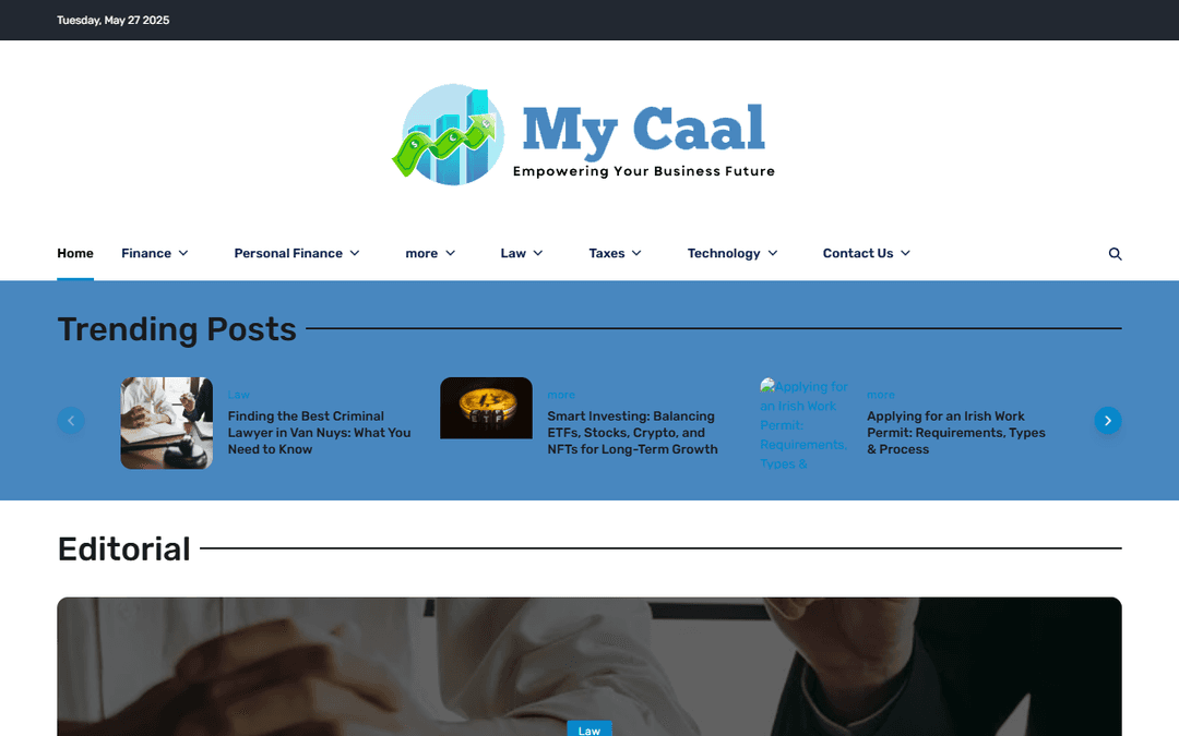 mycaal.com publisher screenshot