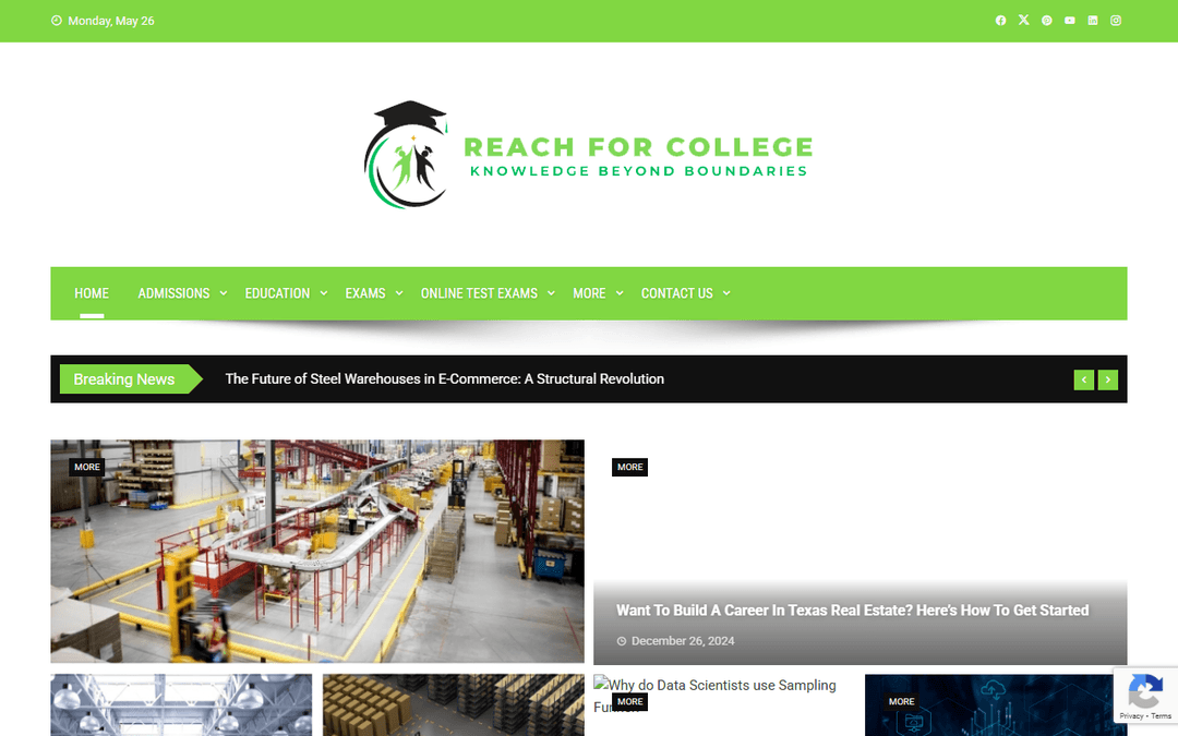 reachforcollege.org publisher screenshot