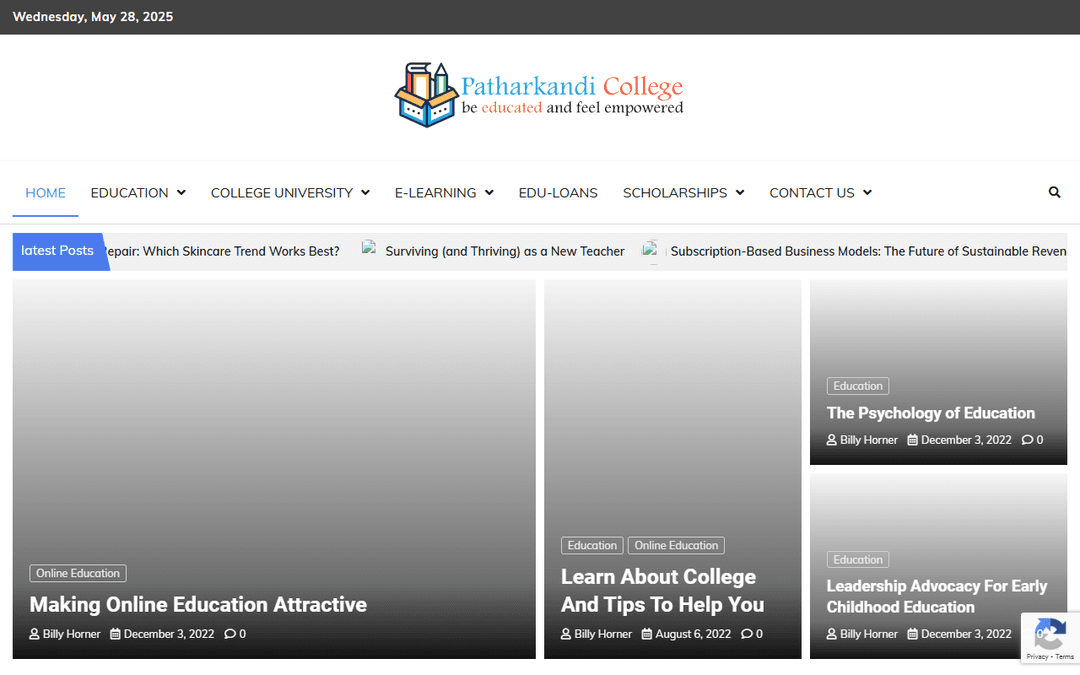 patharkandicollege.org publisher screenshot
