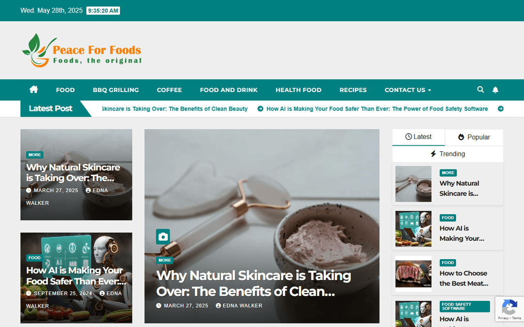 peaceforfoods.com publisher screenshot