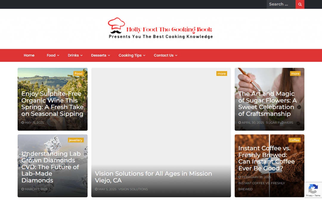 hollyfoodthecookbook.com publisher screenshot
