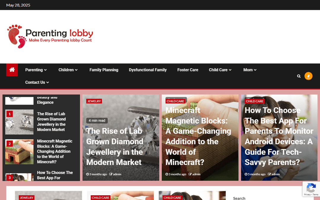 parentinglobby.com publisher screenshot