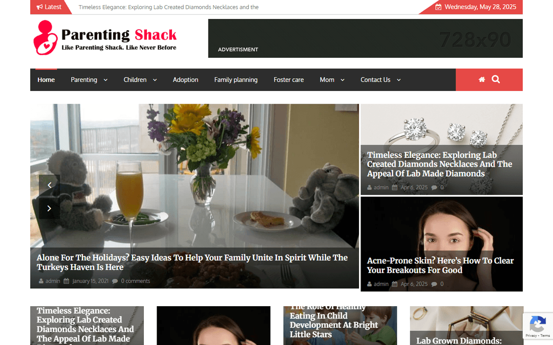 parentingshack.com publisher screenshot