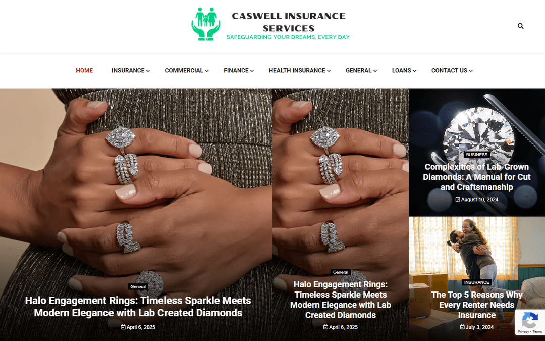 caswellinsuranceservices.com publisher screenshot