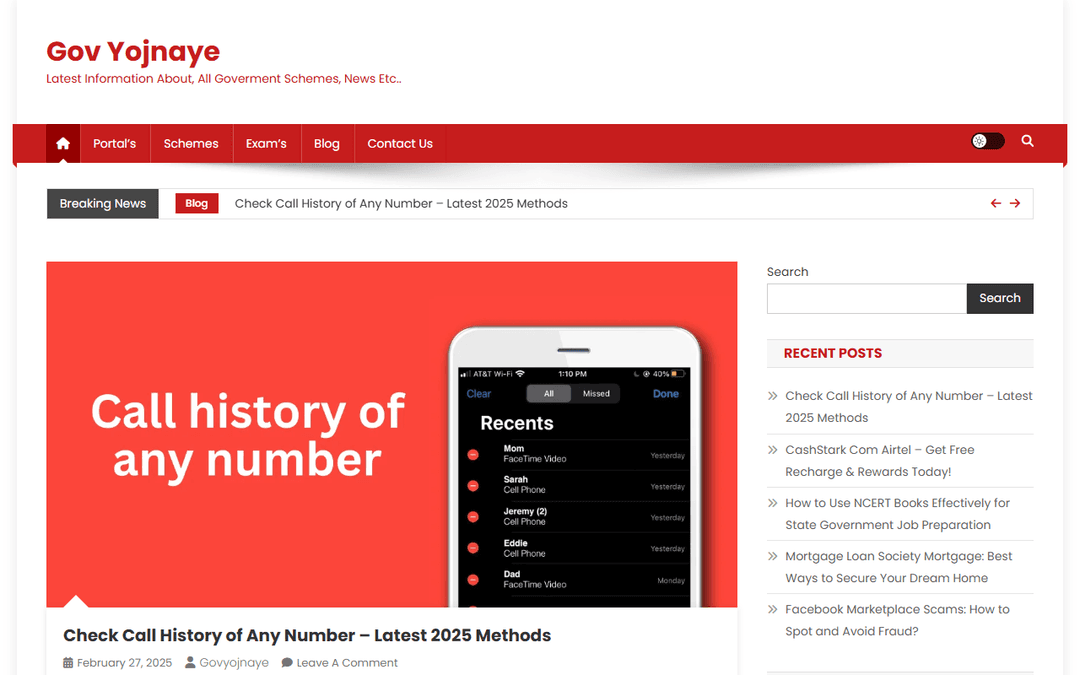 govyojnaye.com publisher screenshot