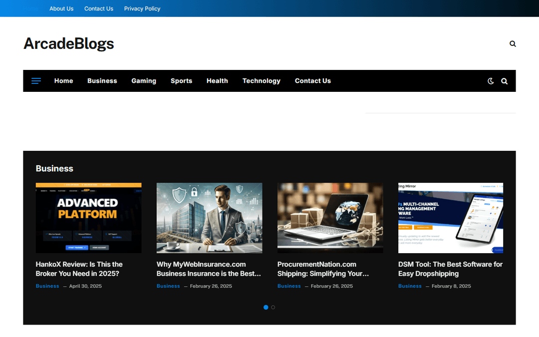 arcadeblogs.co.uk publisher screenshot