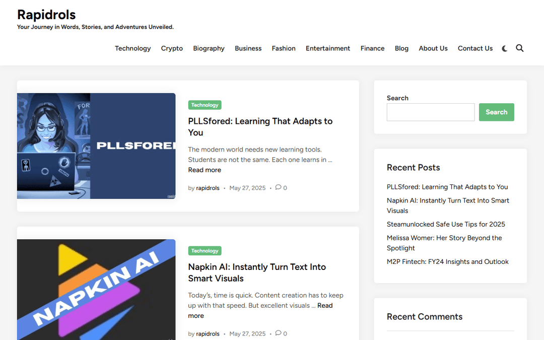 rapidrols.com publisher screenshot
