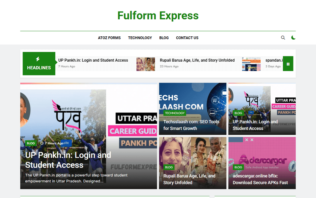 fulformexpress.com publisher screenshot
