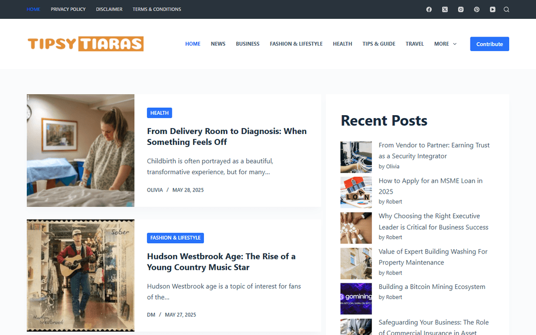 tipsytiaras.com publisher screenshot