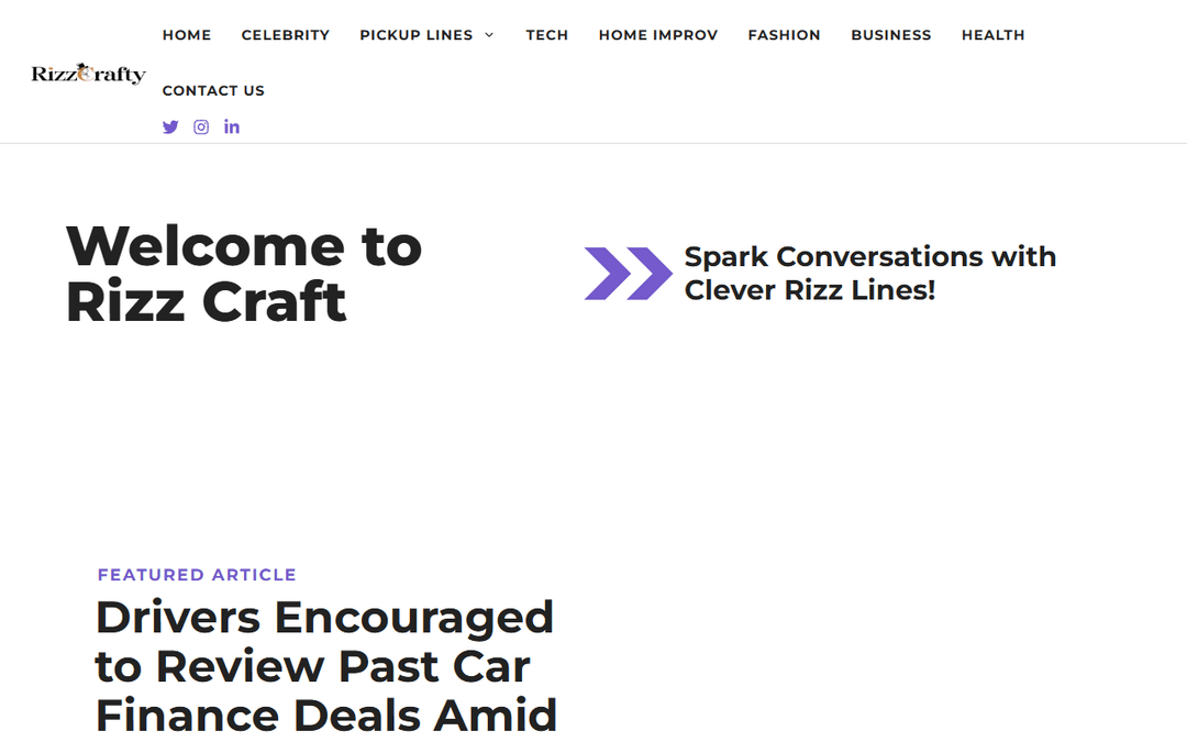 rizzcrafty.com publisher screenshot
