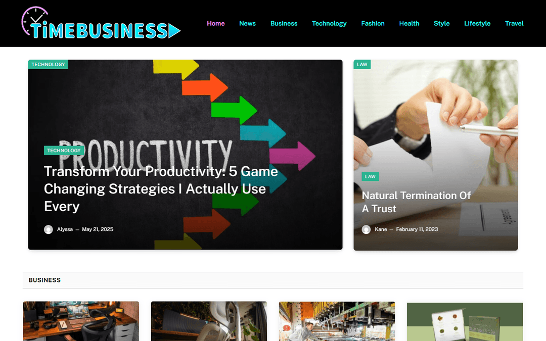 timebusiness.info publisher screenshot