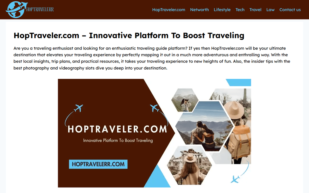 hoptravelerr.com publisher screenshot