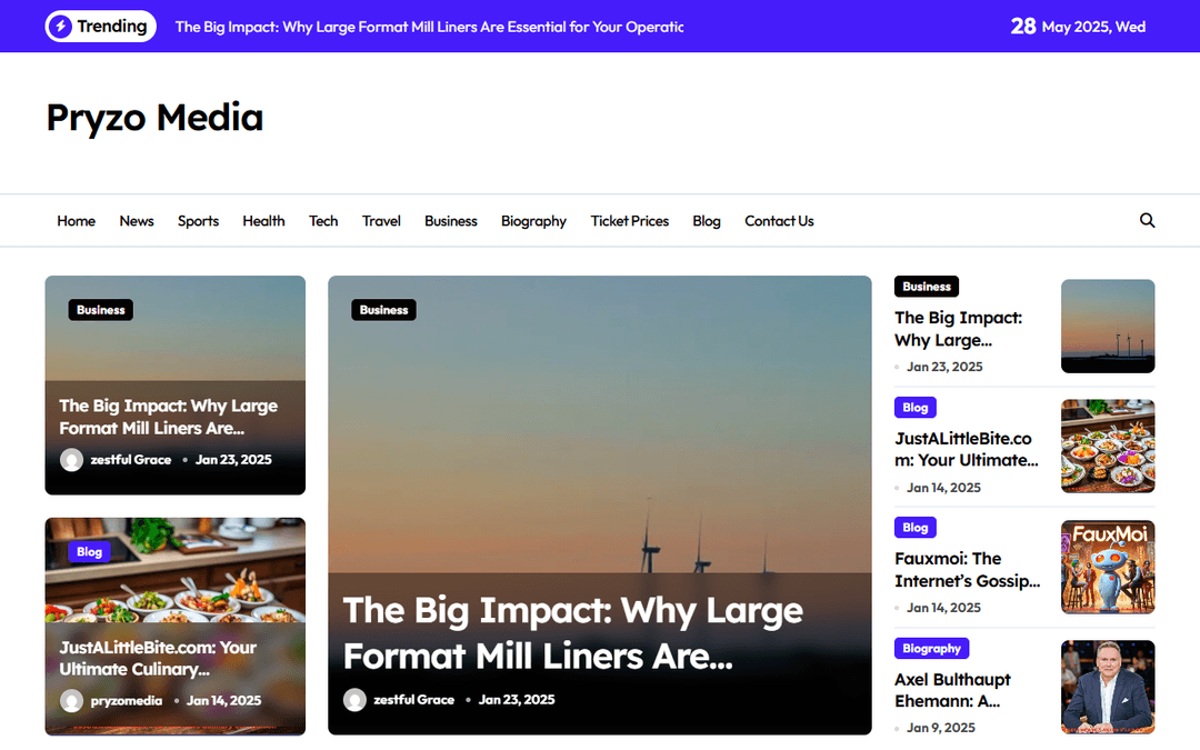 pryzomedia.com publisher screenshot
