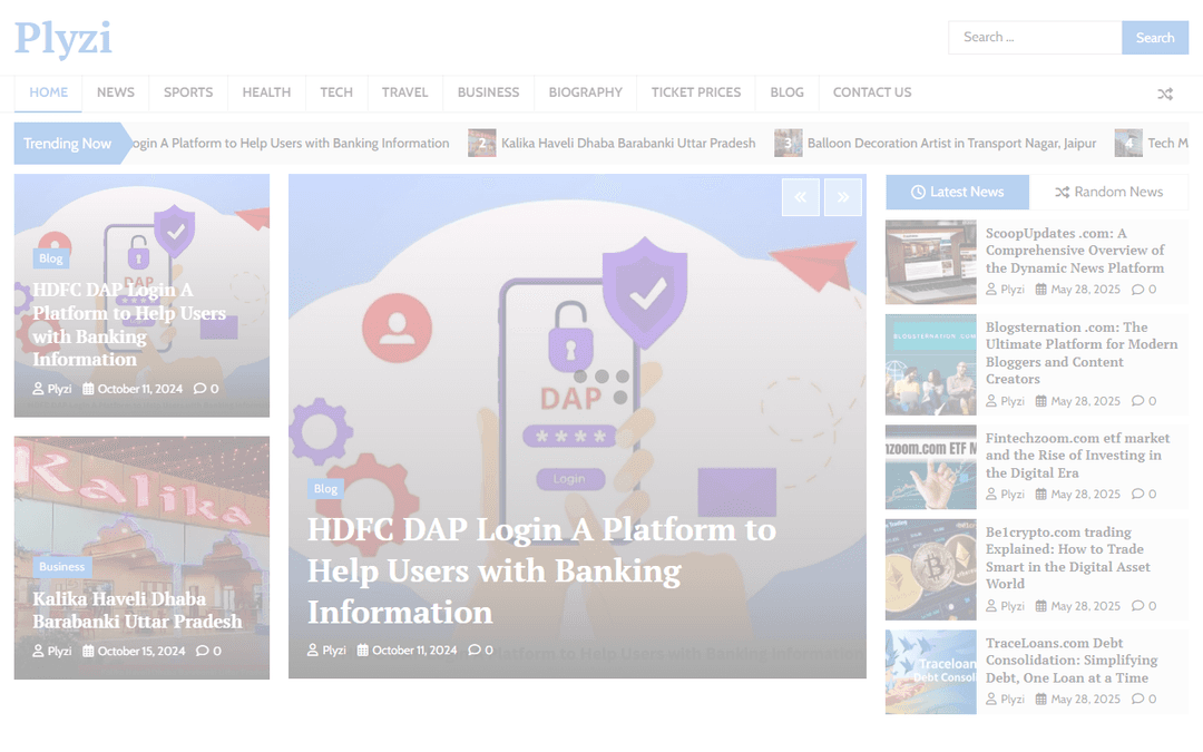 plyzi.com publisher screenshot