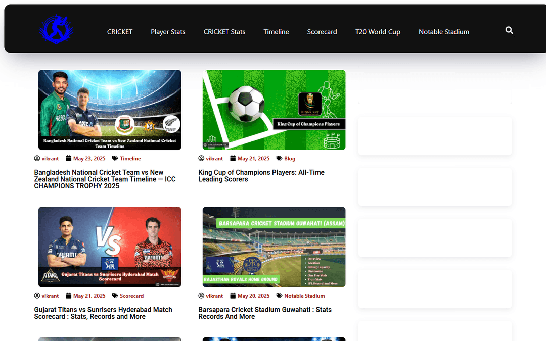 cricketmach.com publisher screenshot