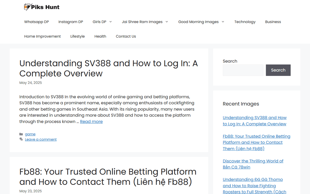 pikshunt.net publisher screenshot