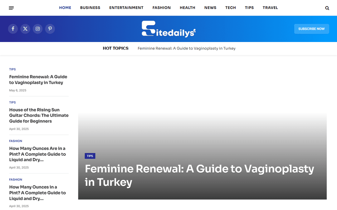 sitedailys.com publisher screenshot
