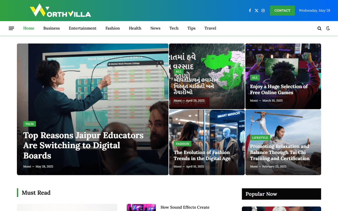worthvilla.com publisher screenshot