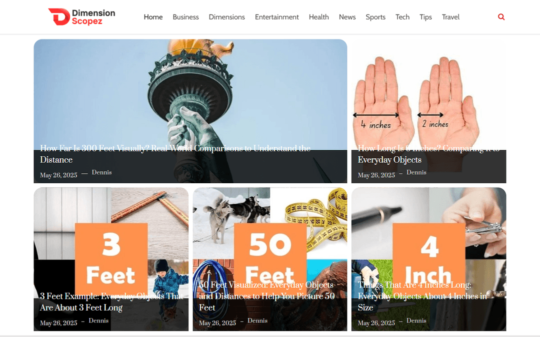 dimensionscopez.com publisher screenshot