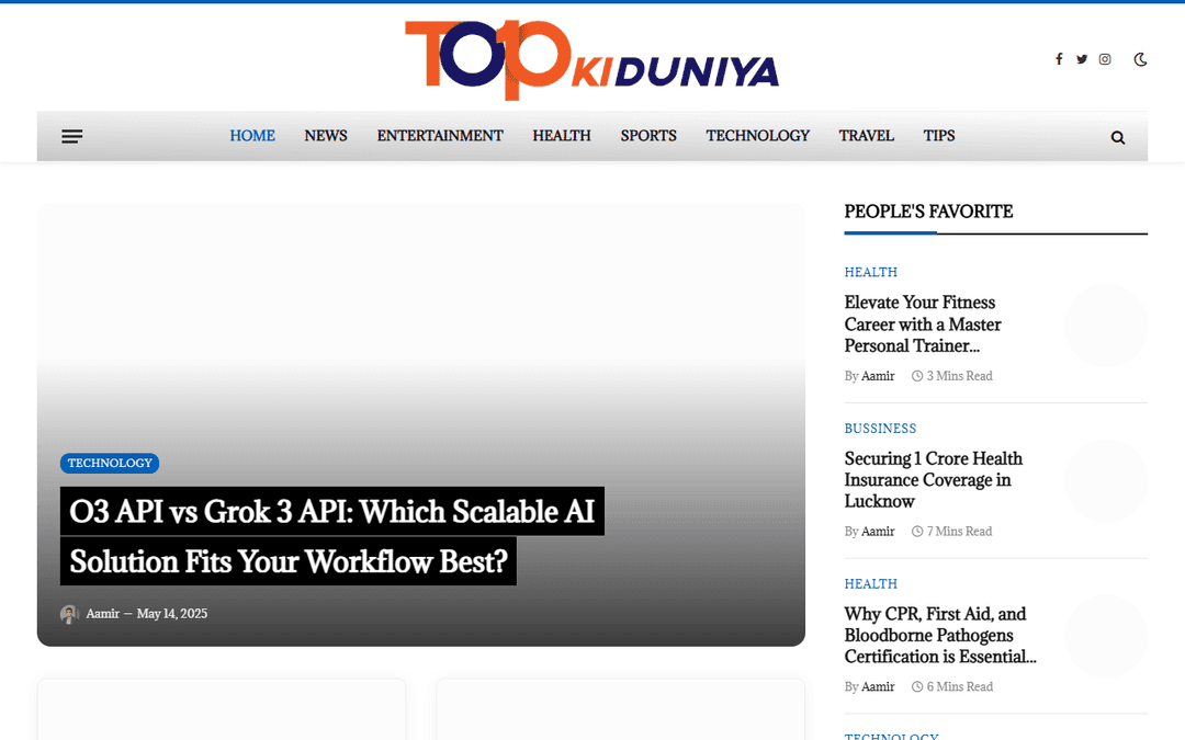top10kiduniya.in publisher screenshot