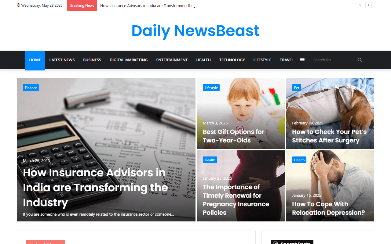 dailynewsbeast.com publisher screenshot