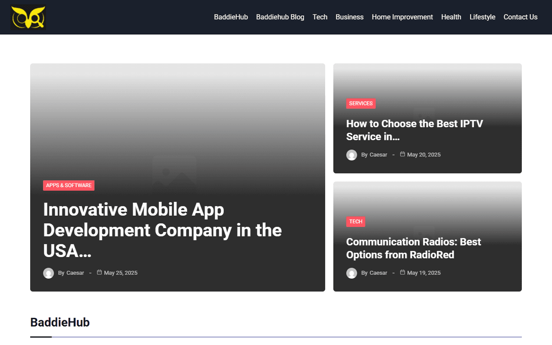 baddieshuh.com publisher screenshot