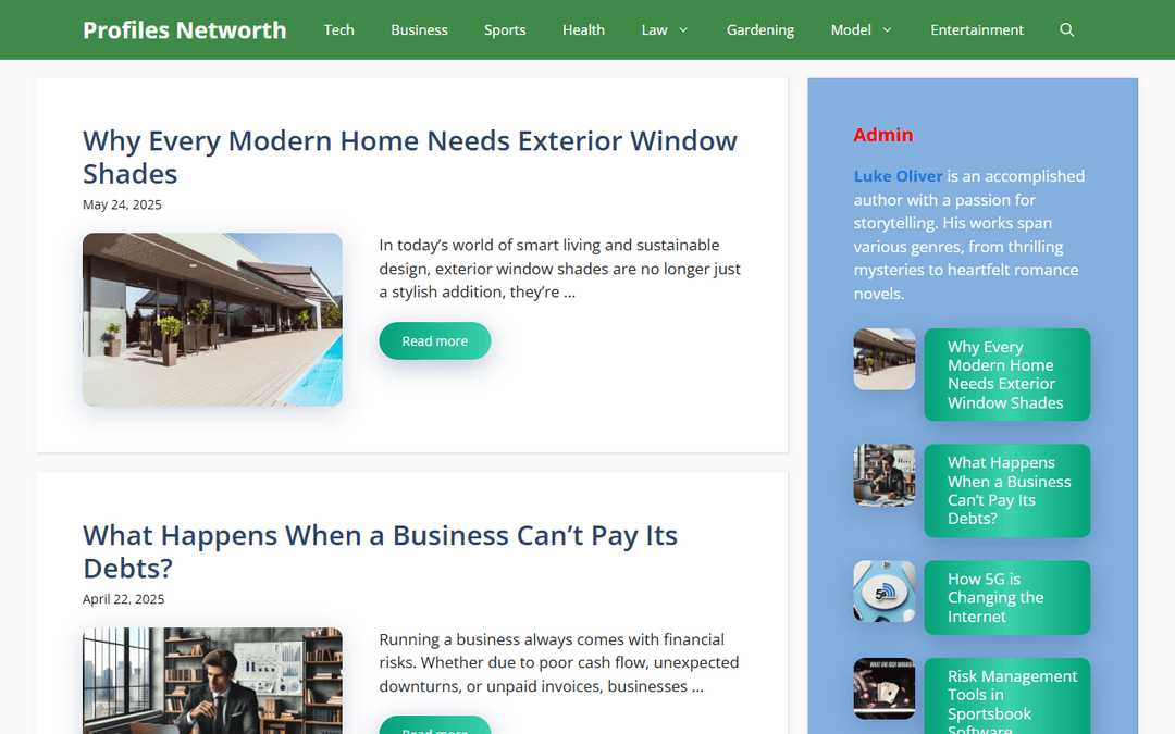 profilesnetworth.com publisher screenshot