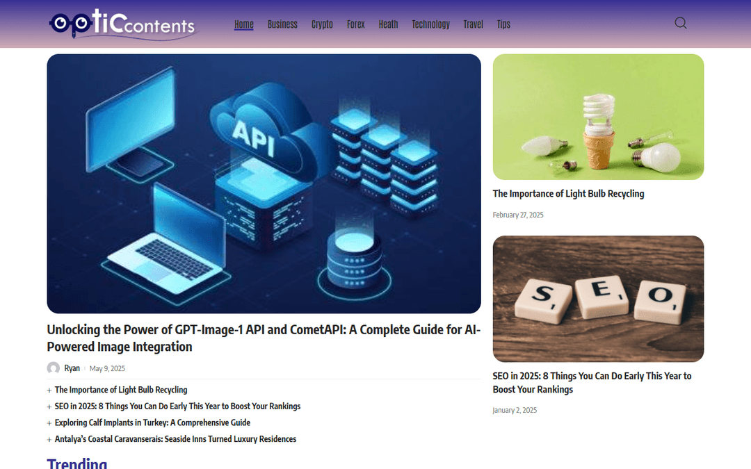 opticcontents.com publisher screenshot