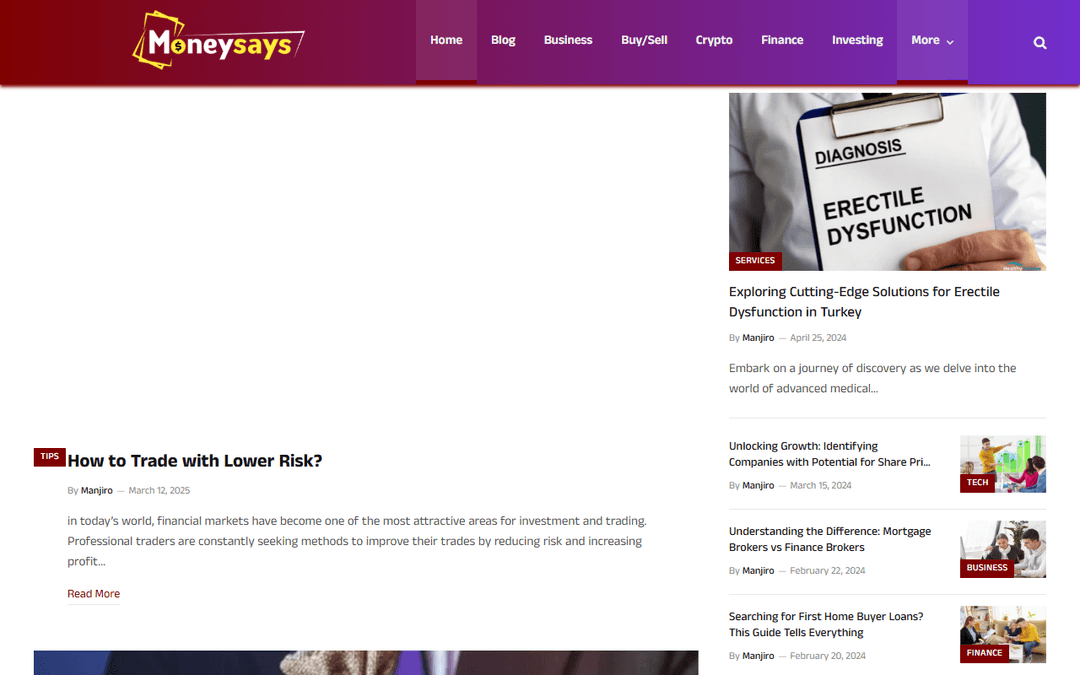 moneysays.net publisher screenshot