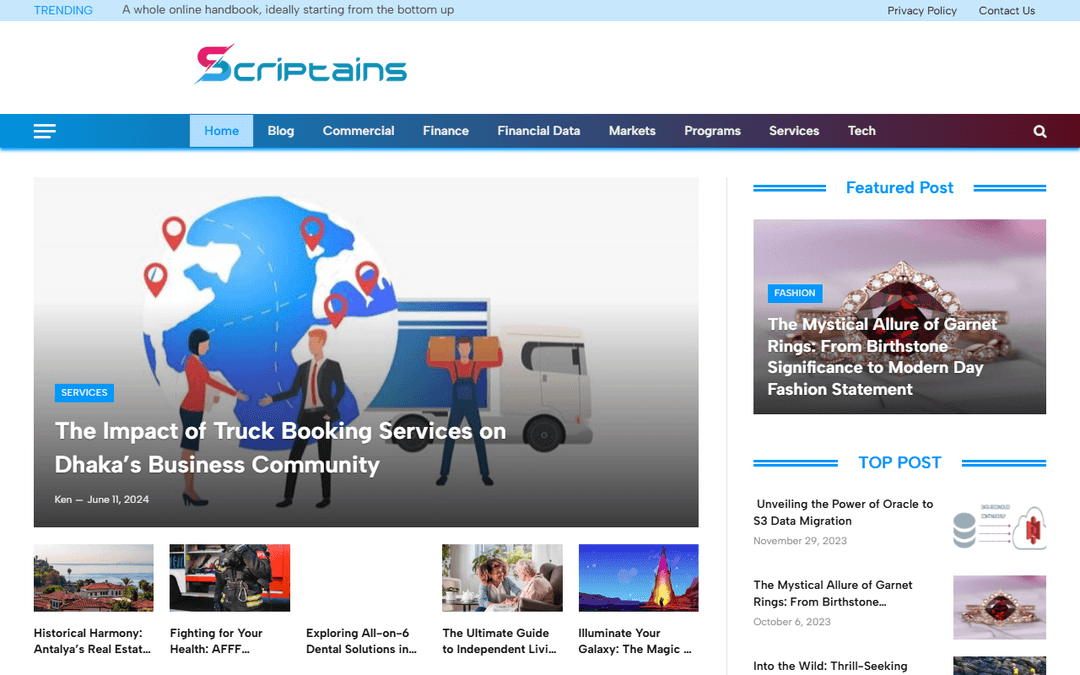 scriptains.com publisher screenshot