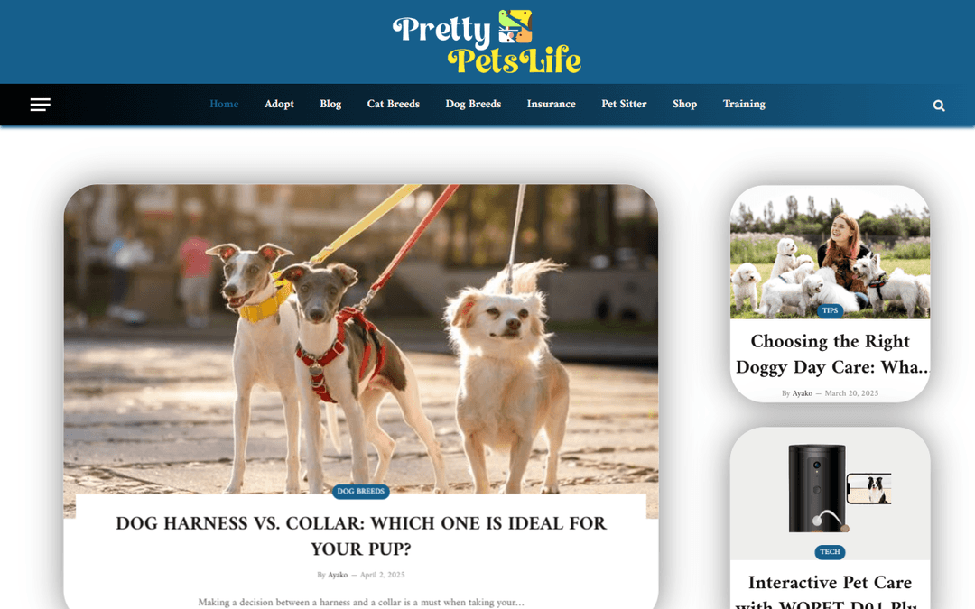 prettypetslife.com publisher screenshot